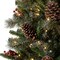 Set of 2/3 4ft/5ft/6ft Flocked Pinecone Christmas Potted Porch Tree With Warm White Lights